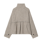 Chaqueta corta Amelia con cuello alto y pata de gallo