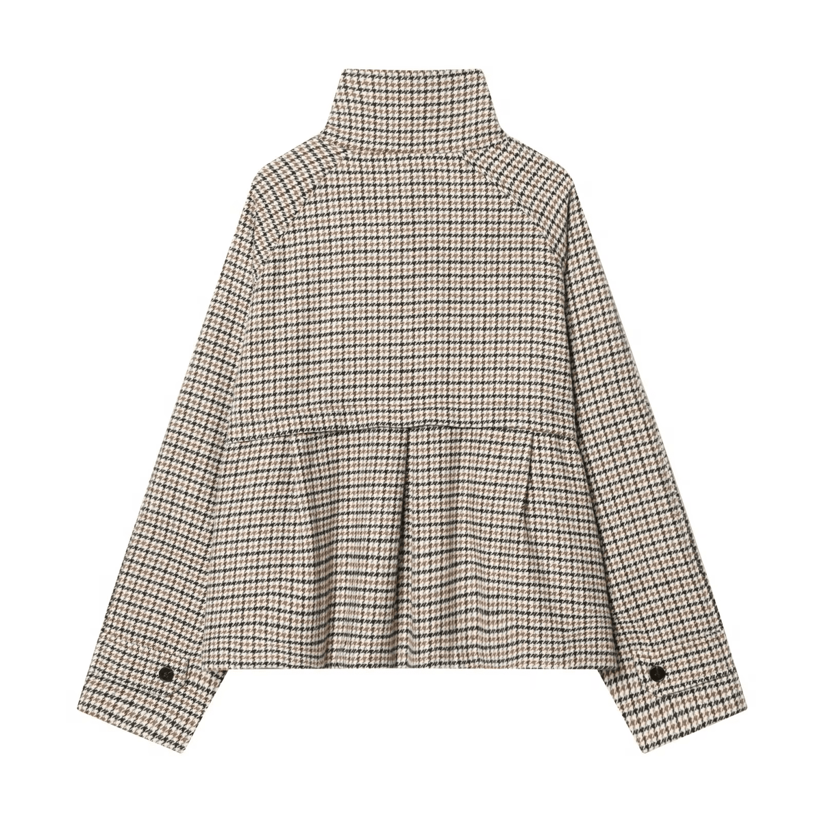 Chaqueta corta Amelia con cuello alto y pata de gallo