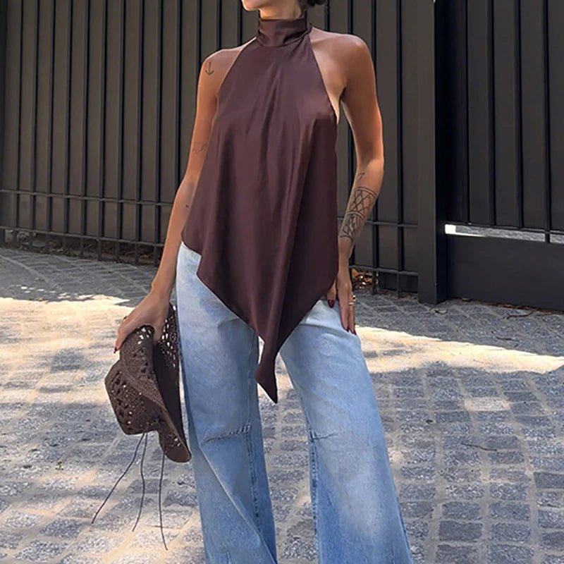 Elina top halter sin espalda