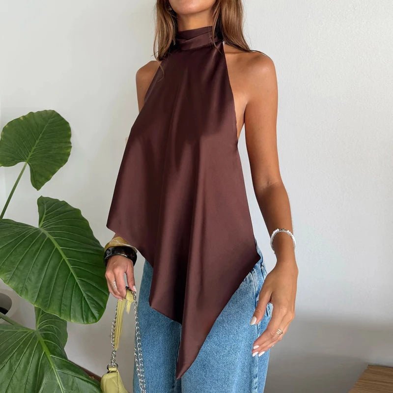 Elina top halter sin espalda