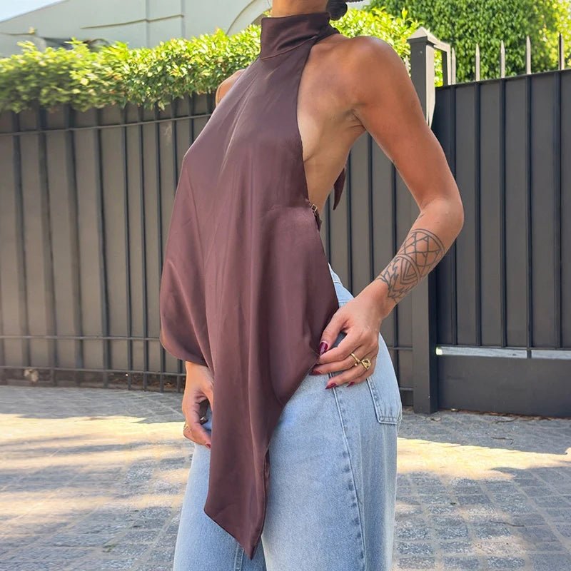 Elina top halter sin espalda