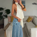 Elina top halter sin espalda