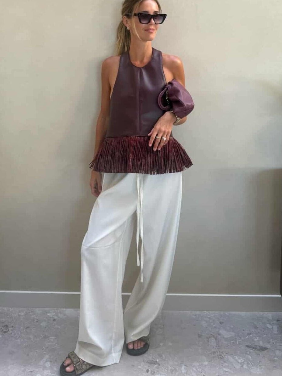 Aspen Top Bordado con Perlas