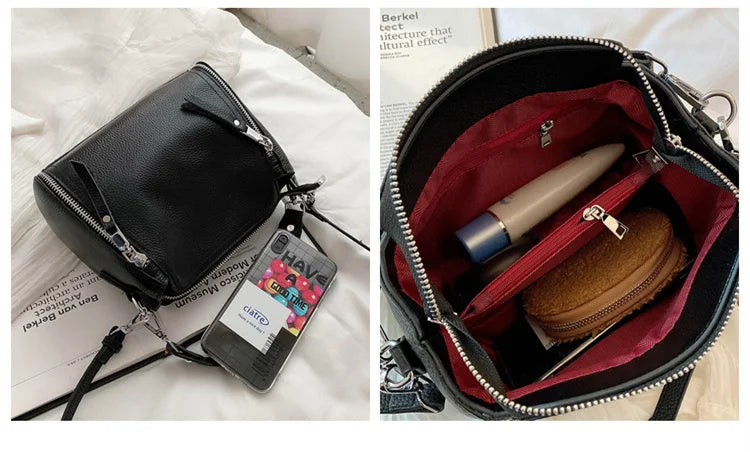 SOFIA - Bolso Bandolera de Piel Grabada