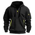 Sudadera con capucha para hombre con media cremallera – Comodidad y estilo moderno