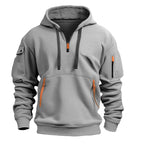 Sudadera con capucha para hombre con media cremallera – Comodidad y estilo moderno