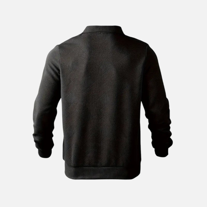 Sudadera a rayas con cuello con cremallera para hombre - Confort y estilo