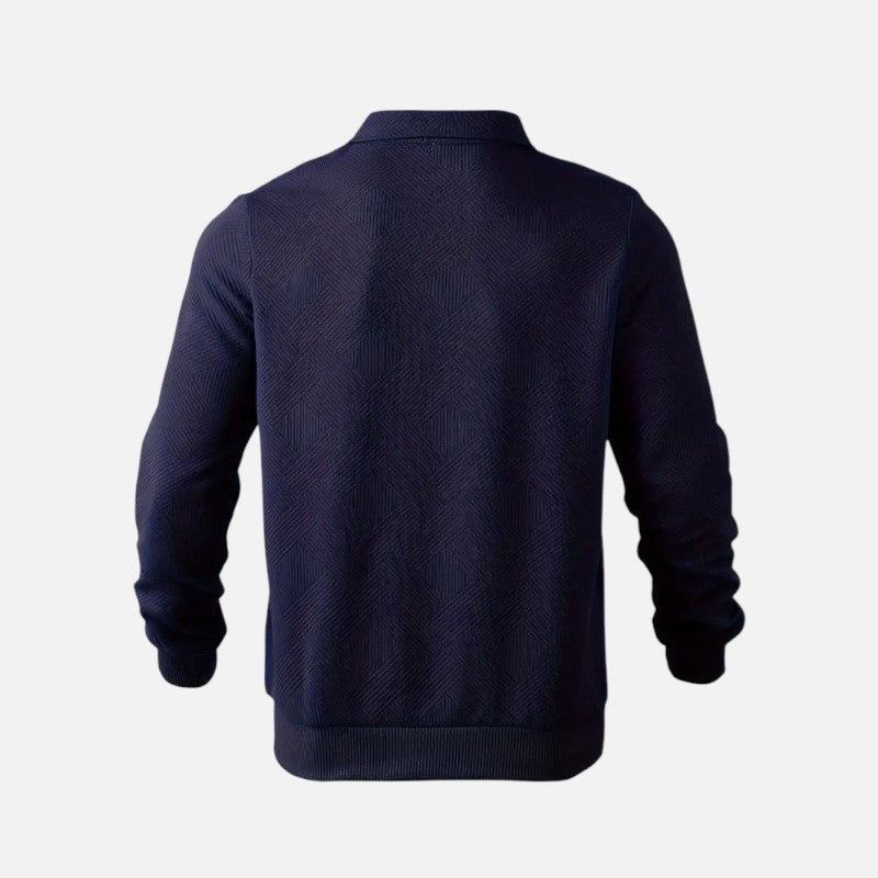 Sudadera a rayas con cuello con cremallera para hombre - Confort y estilo