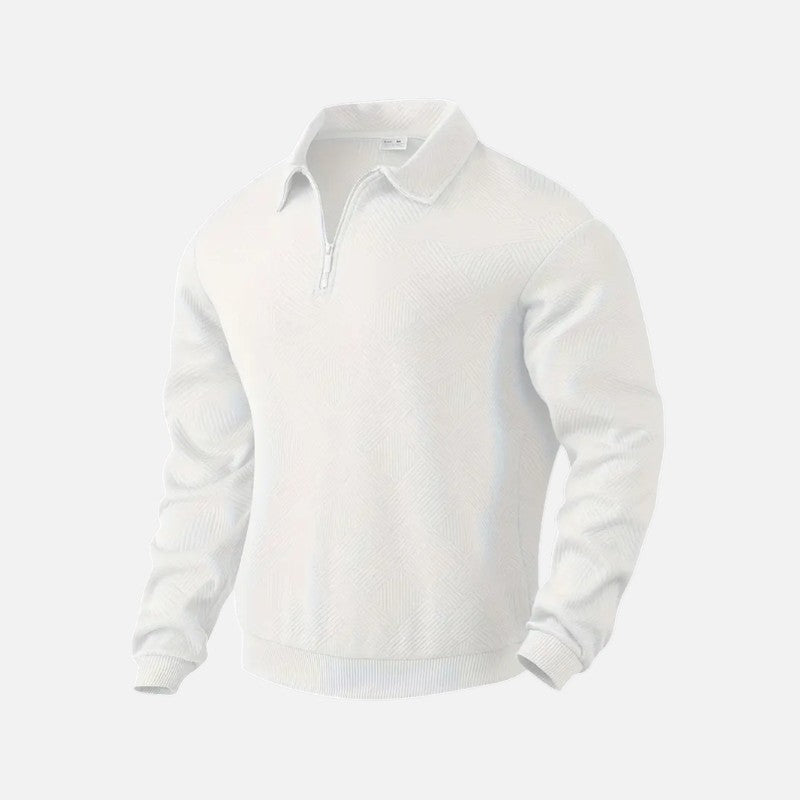 Sudadera a rayas con cuello con cremallera para hombre - Confort y estilo