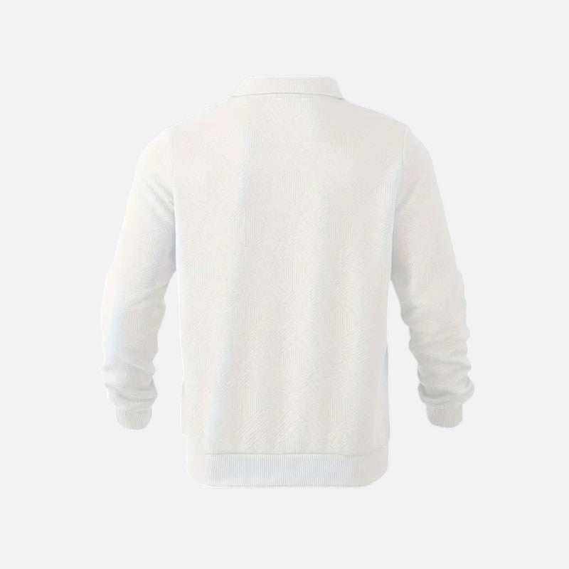Sudadera a rayas con cuello con cremallera para hombre - Confort y estilo