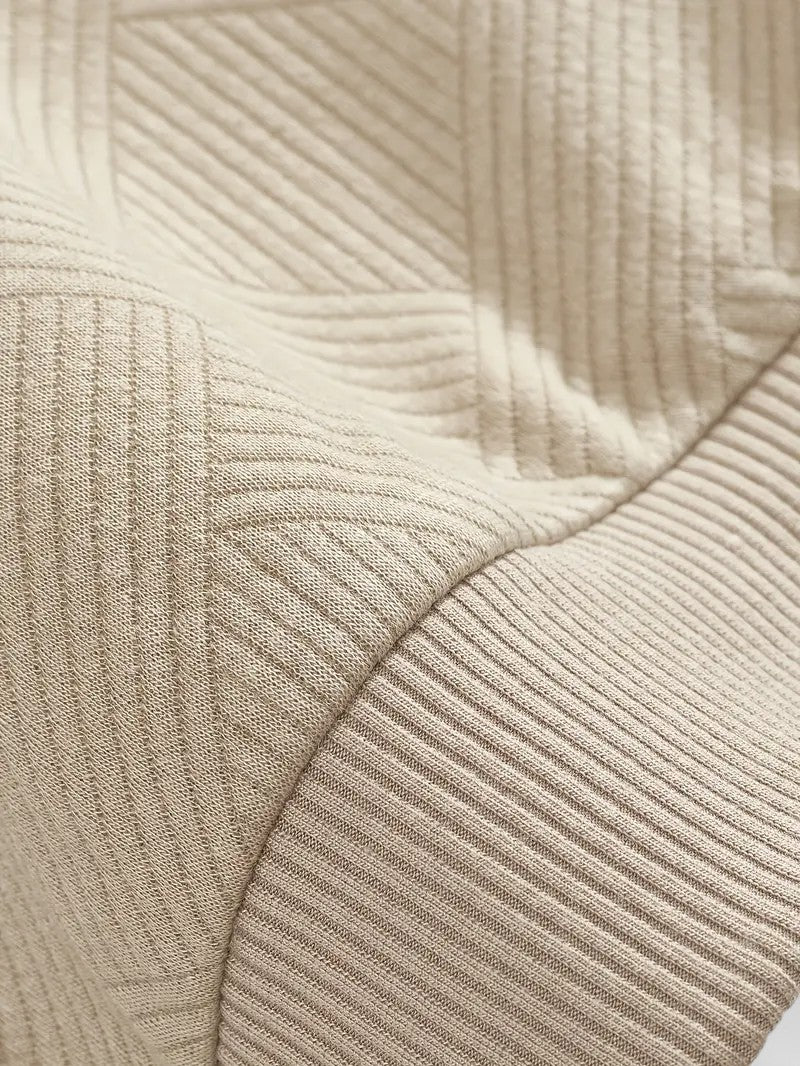 Sudadera a rayas con cuello con cremallera para hombre - Confort y estilo
