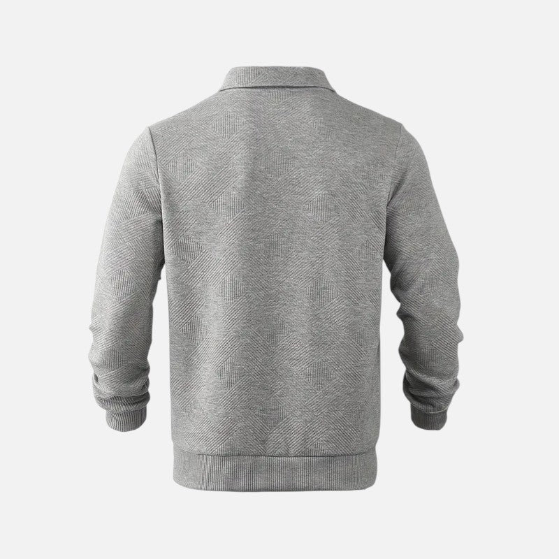 Sudadera a rayas con cuello con cremallera para hombre - Confort y estilo
