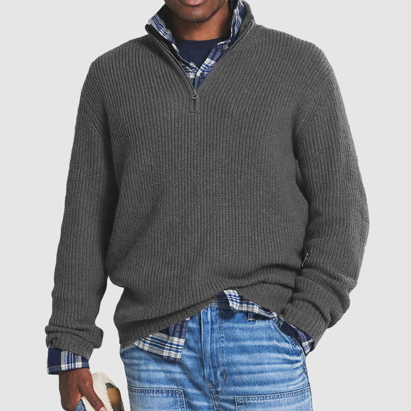 Sudadera con cremallera para hombre, elegante – Comodidad para negocios y estilo informal