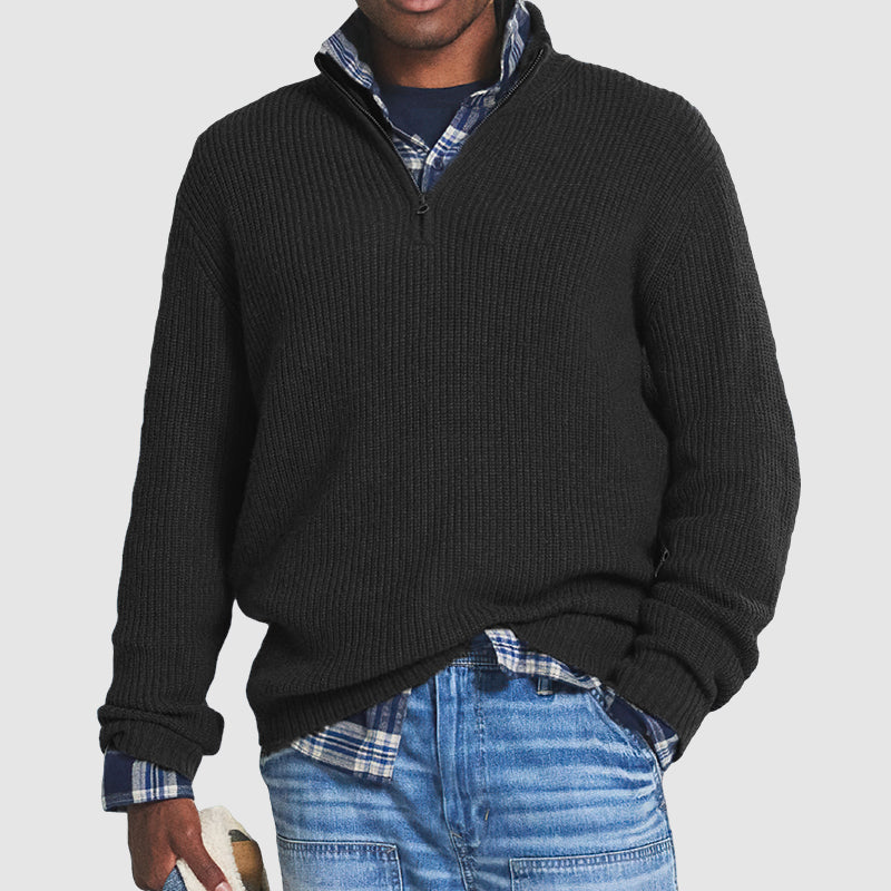 Sudadera con cremallera para hombre, elegante – Comodidad para negocios y estilo informal