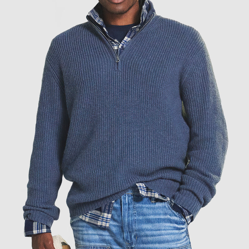 Sudadera con cremallera para hombre, elegante – Comodidad para negocios y estilo informal