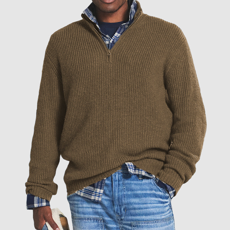 Sudadera con cremallera para hombre, elegante – Comodidad para negocios y estilo informal