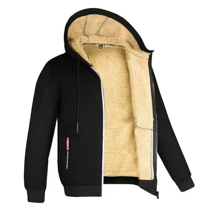 Sudadera con Capucha con Cremallera de Forro Polar para el Invierno