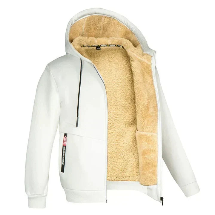 Sudadera con Capucha con Cremallera de Forro Polar para el Invierno