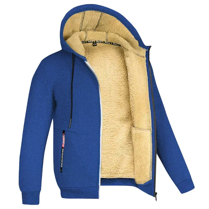 Sudadera con Capucha con Cremallera de Forro Polar para el Invierno