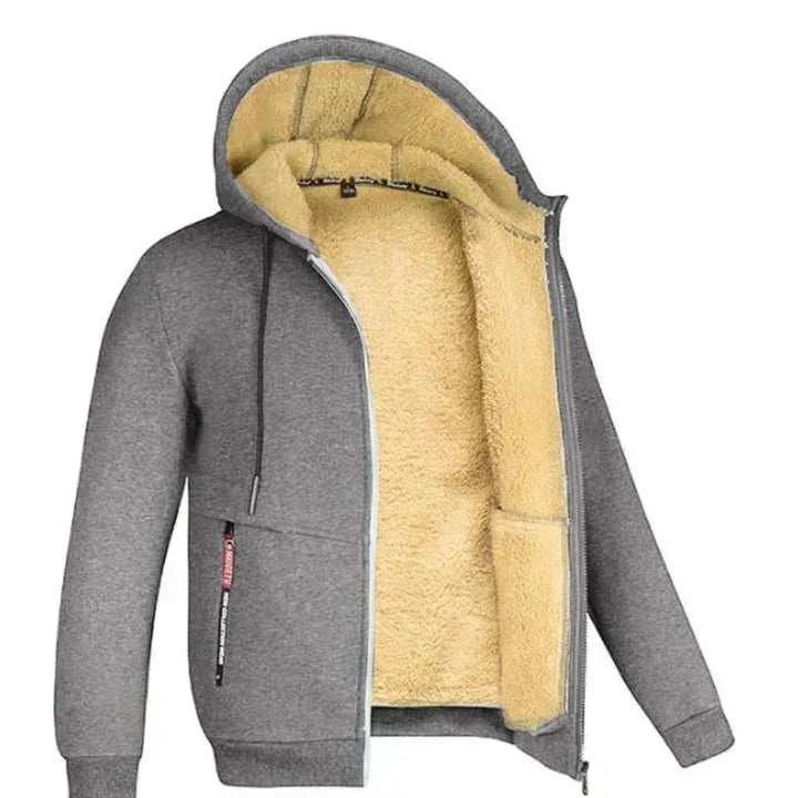 Sudadera con Capucha con Cremallera de Forro Polar para el Invierno