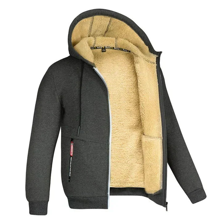 Sudadera con Capucha con Cremallera de Forro Polar para el Invierno