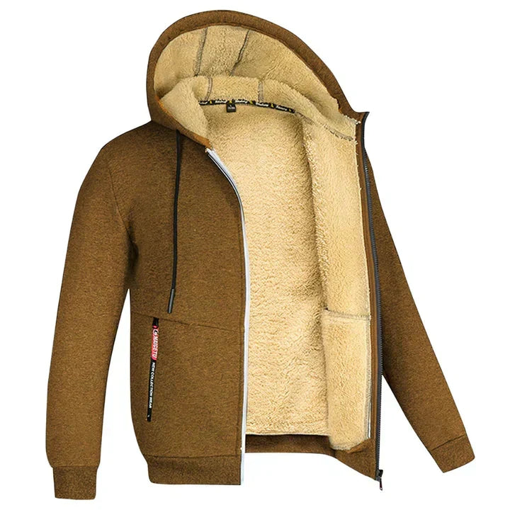 Sudadera con Capucha con Cremallera de Forro Polar para el Invierno