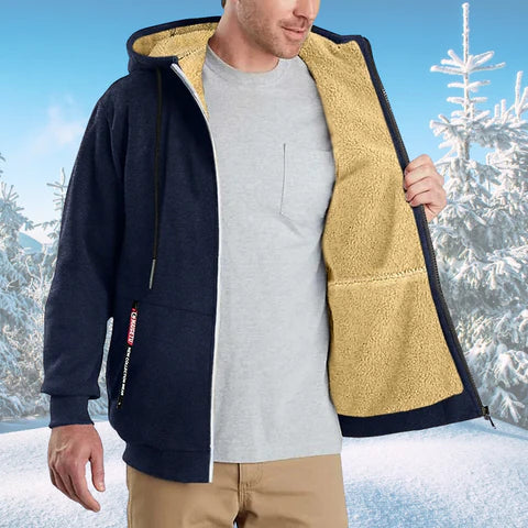 Sudadera con Capucha con Cremallera de Forro Polar para el Invierno