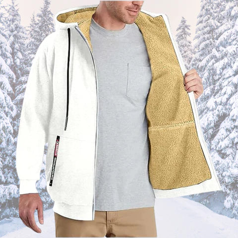 Sudadera con Capucha con Cremallera de Forro Polar para el Invierno