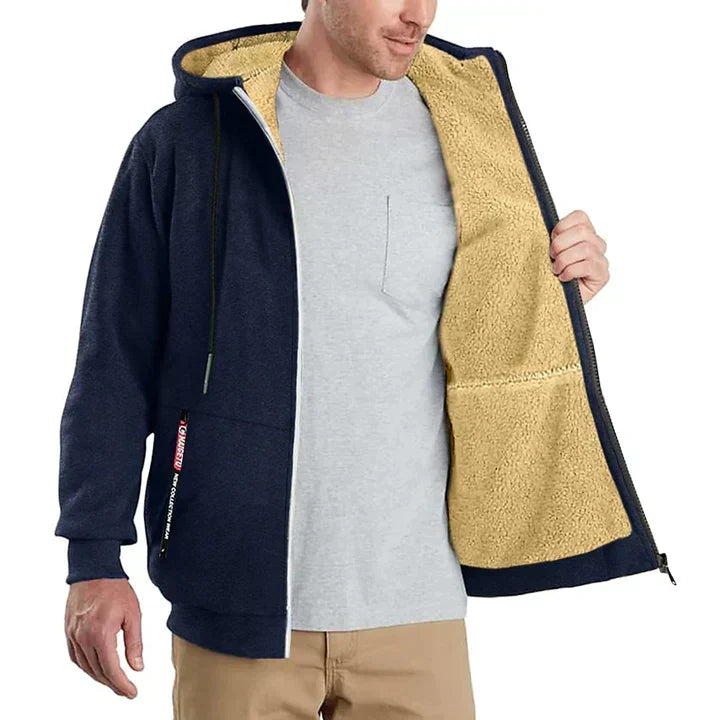 Sudadera con Capucha con Cremallera de Forro Polar para el Invierno