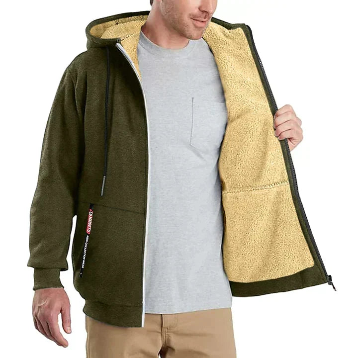 Sudadera con Capucha con Cremallera de Forro Polar para el Invierno