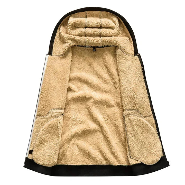 Sudadera con Capucha con Cremallera de Forro Polar para el Invierno
