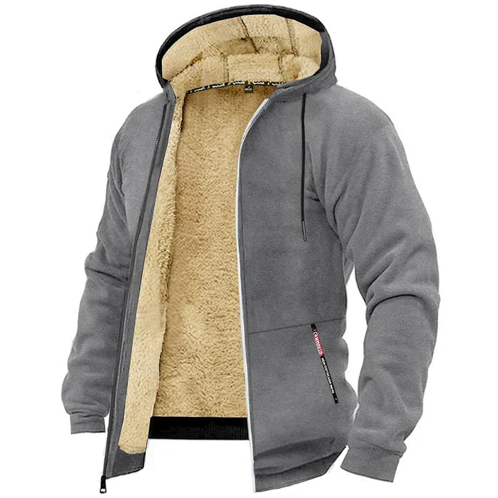 Sudadera con Capucha con Cremallera de Forro Polar para el Invierno