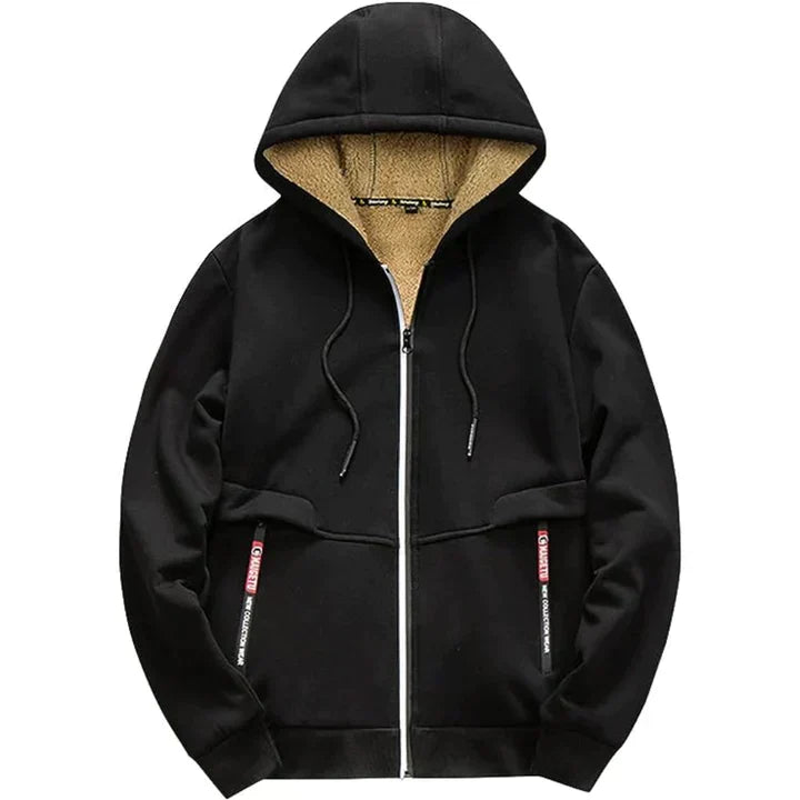 Sudadera con Capucha con Cremallera de Forro Polar para el Invierno