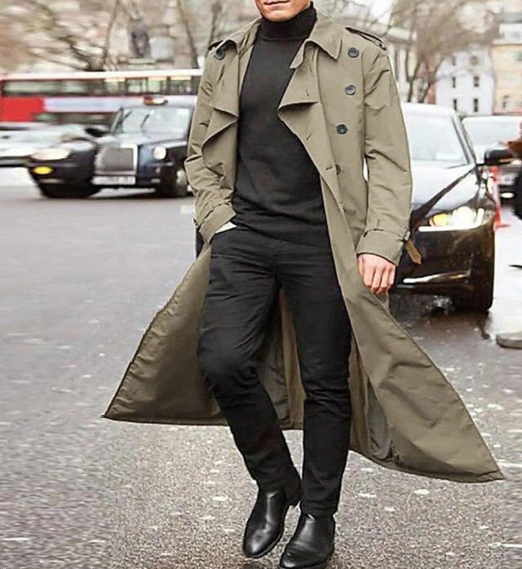 Gabardina elegante e impermeable para hombres
