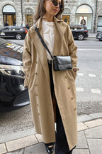 Trench Melissa clásico cruzado de doble botonadura