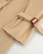 Trench Melissa clásico cruzado de doble botonadura
