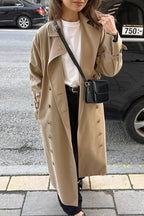 Trench Melissa clásico cruzado de doble botonadura