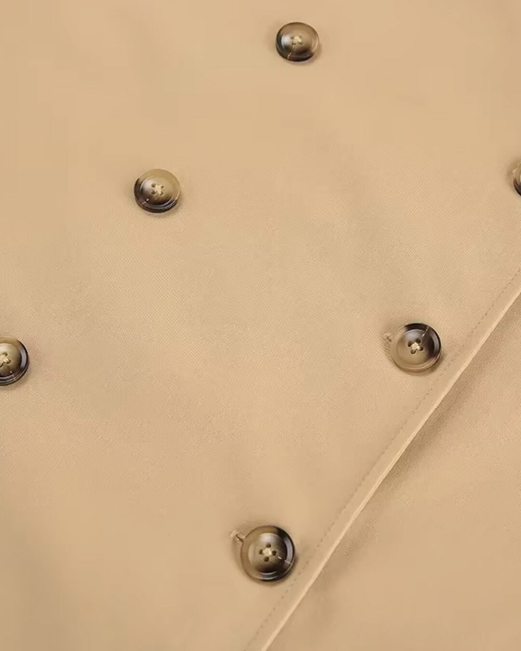 Trench Melissa clásico cruzado de doble botonadura