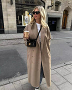 Trench Melissa clásico cruzado de doble botonadura