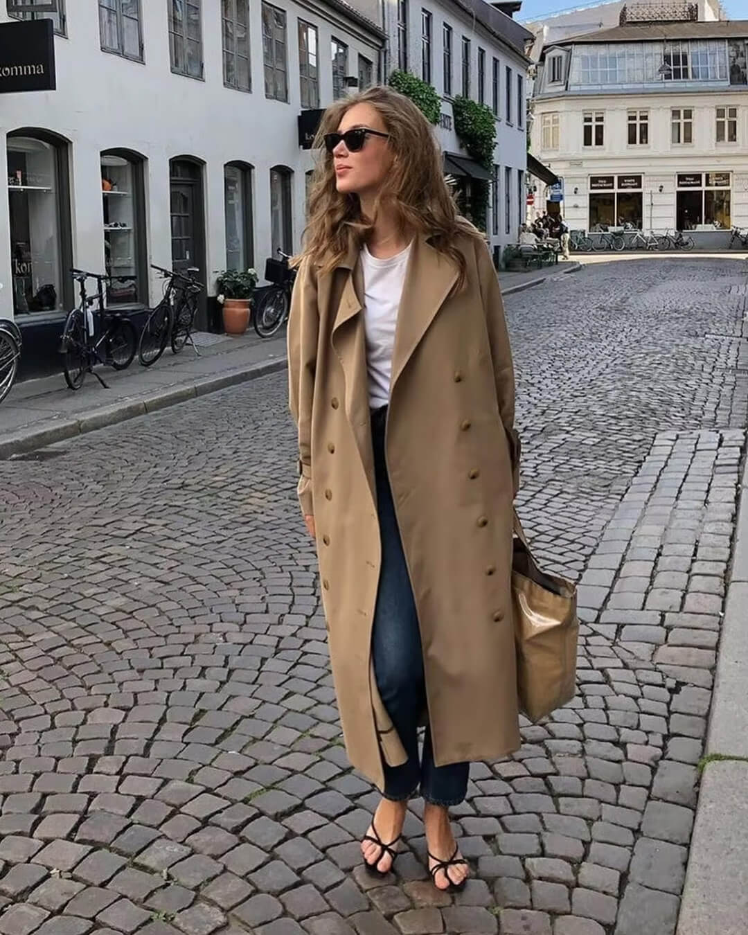Trench Melissa clásico cruzado de doble botonadura