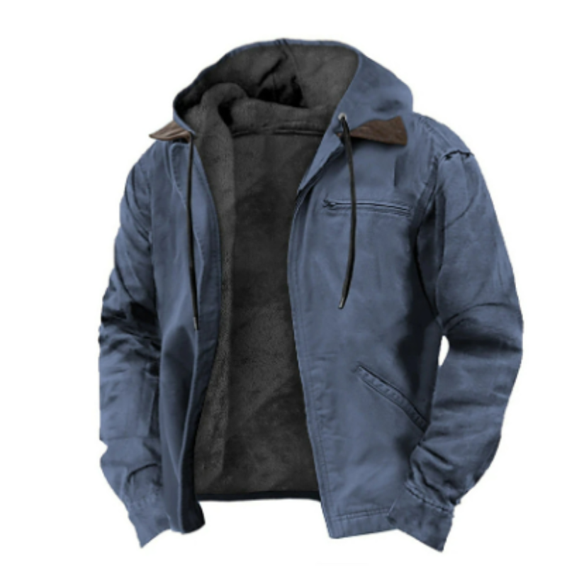 Chaqueta con capucha para hombre - Comodidad urbana y calor