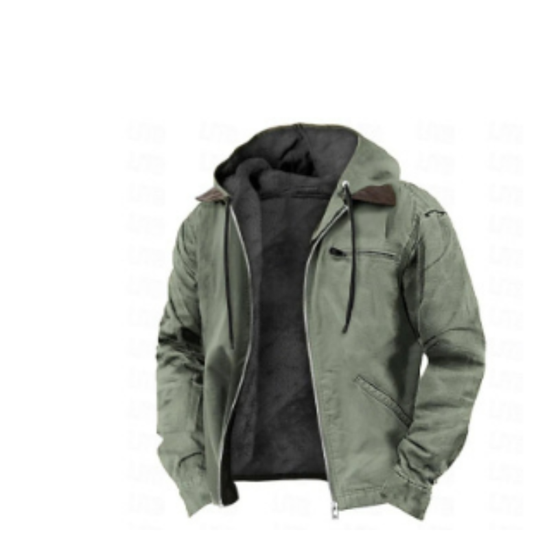 Chaqueta con capucha para hombre - Comodidad urbana y calor
