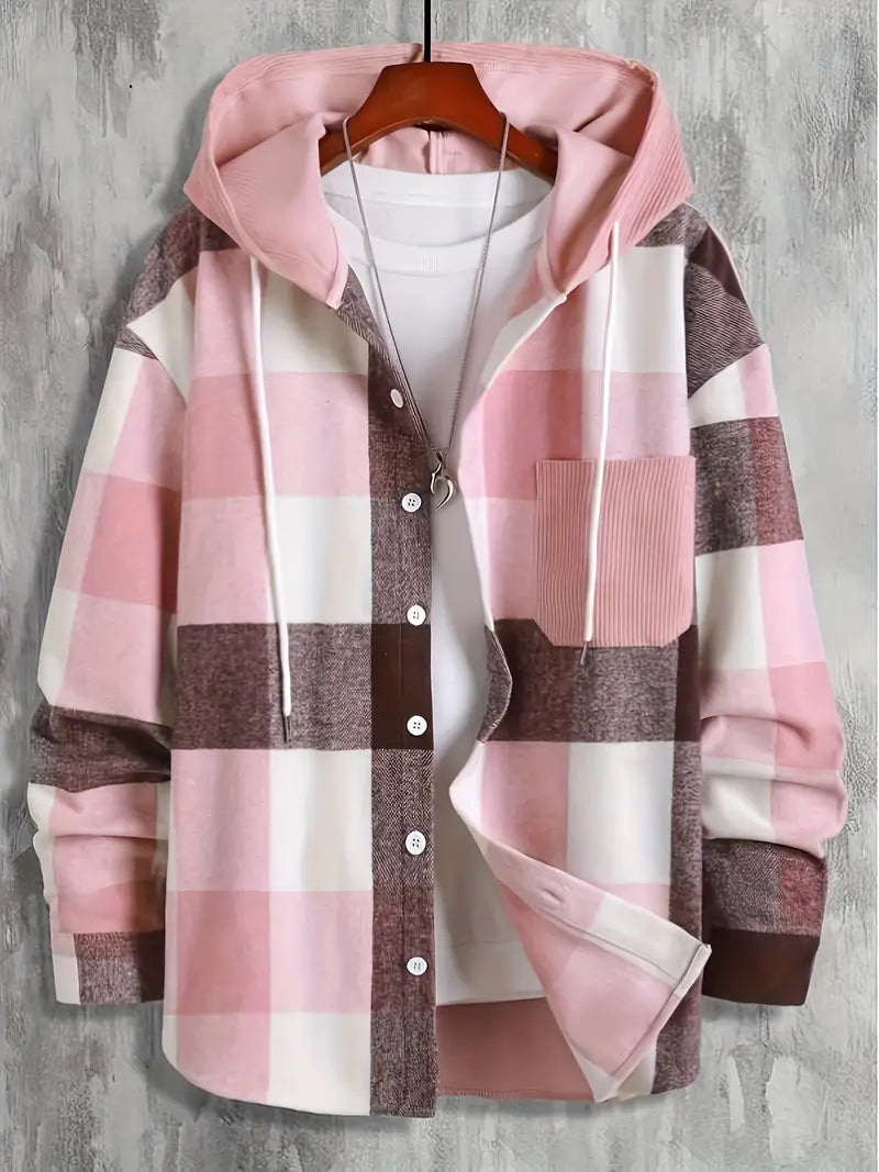 Sudadera con capucha para hombre de cuadros: estilo moderno y comodidad informal
