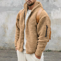 Chaqueta con capucha y cremallera para hombre – Abrigo de invierno cálido y cómodo