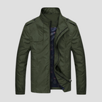 Chaqueta cargo casual para hombre - Múltiples bolsillos y cuello con cremallera