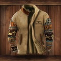 Chaleco cálido para hombre de estilo western – motivos étnicos para el invierno
