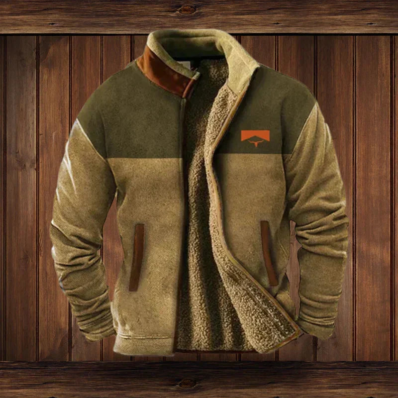Chaleco cálido para hombre de estilo western – motivos étnicos para el invierno