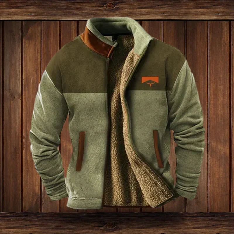 Chaleco cálido para hombre de estilo western – motivos étnicos para el invierno