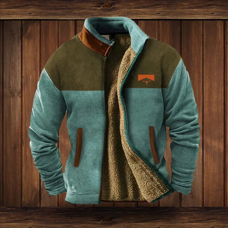 Chaleco cálido para hombre de estilo western – motivos étnicos para el invierno
