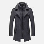 Chaqueta de doble cuello para hombre - Estilo moderno y calor